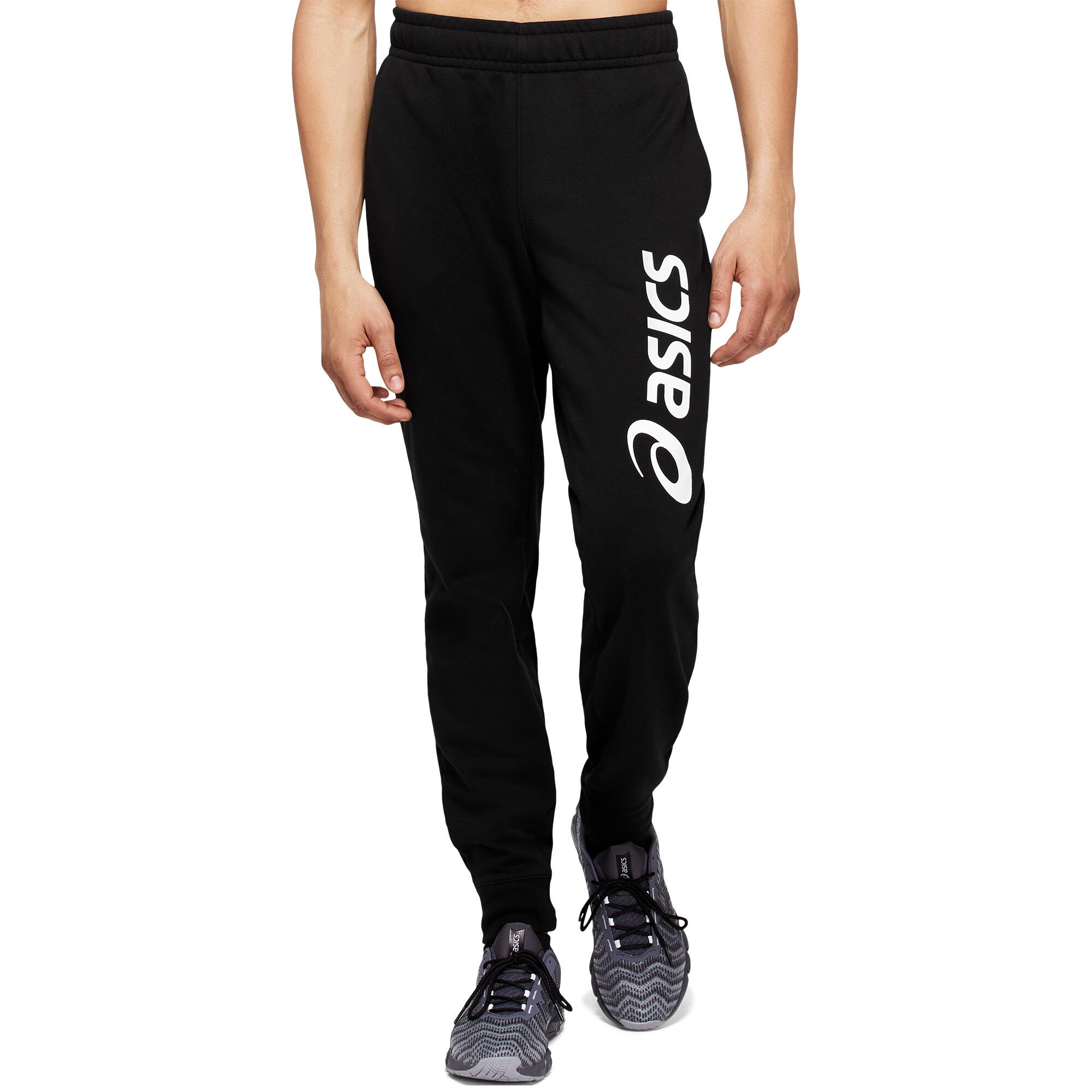 PANTALON DE SURV TEMENT ASICS big logo noir et blanc