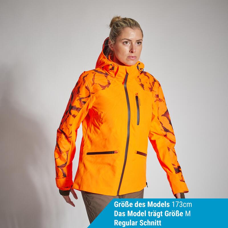 Jagdjacke / Regenjacke Damen SUPERTRACK 500 orange