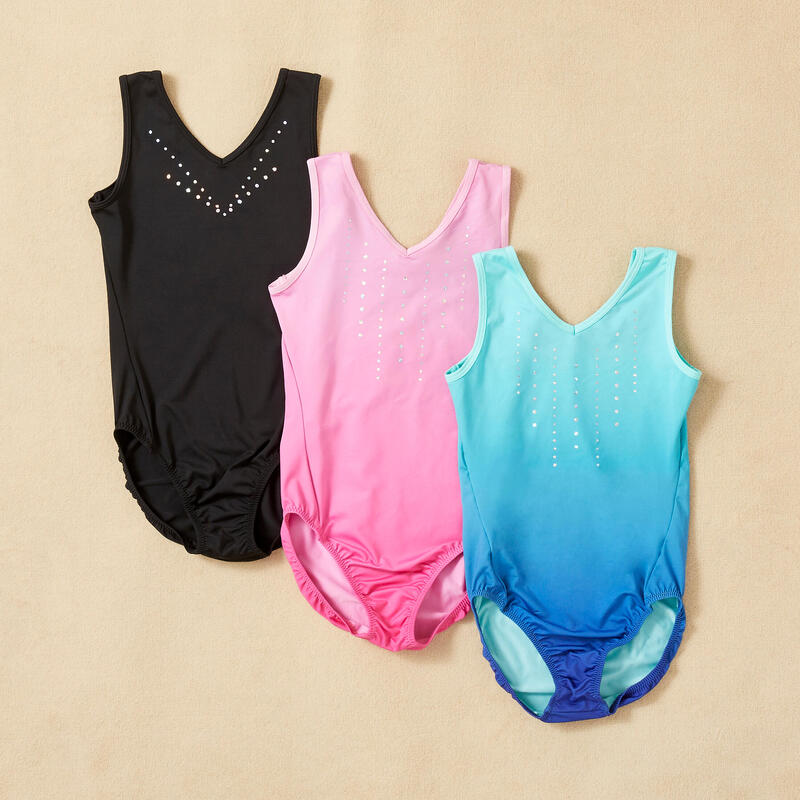 Maillot Ballet Básico Sin Mangas para Niñas, Danza Jazz