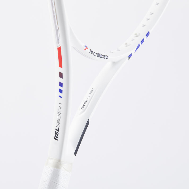 RAQUETTE DE TENNIS ADULTE - TECNIFIBRE T-FIGHT 295 ISOFLEX BLANC NON CORDEE 295g