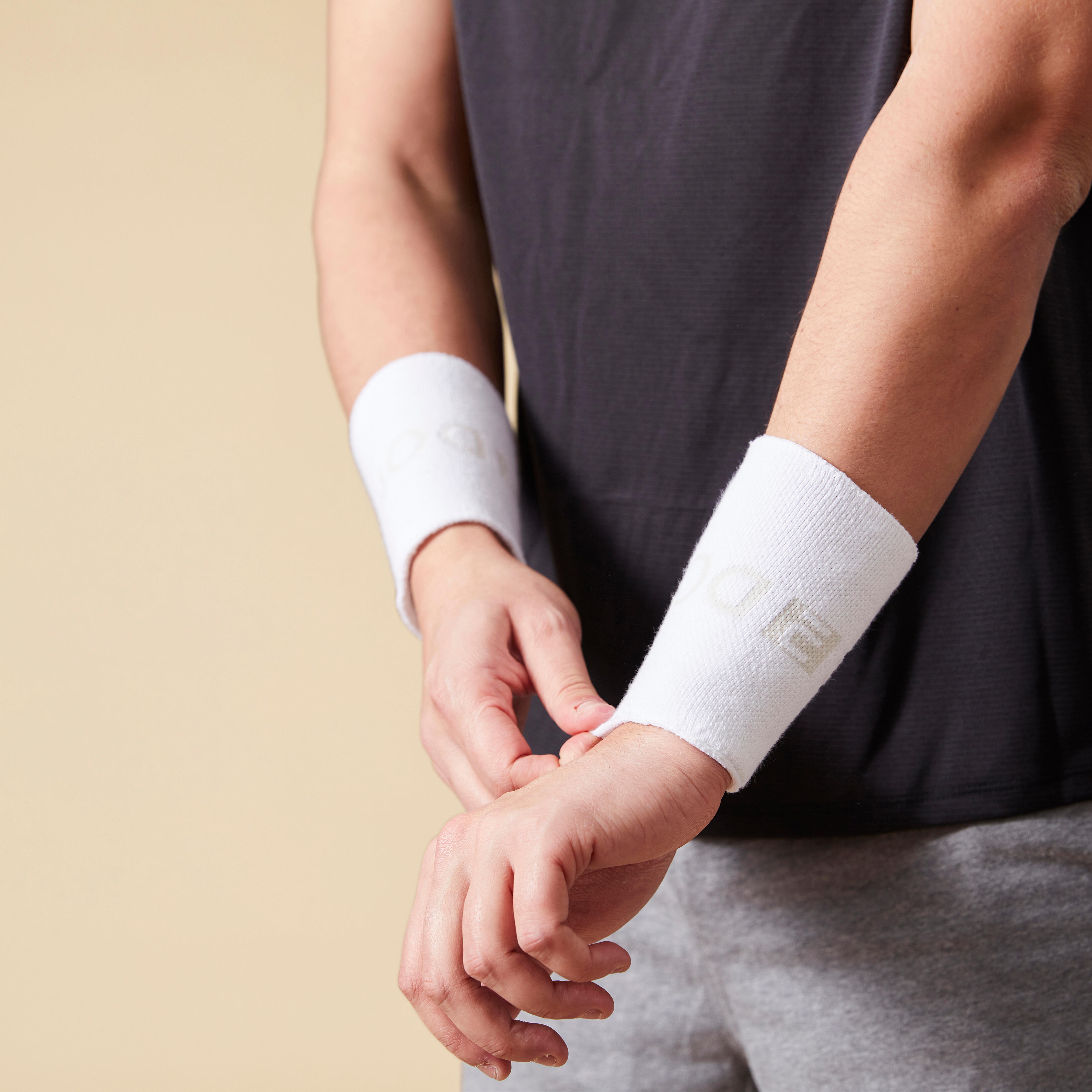 White gym sponge cuffs