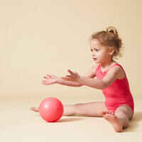 Rhythmic Gymnastics (GR) Ball 16.5 cm - Sequinned Pink