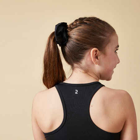 Girls' Muscle Back Gym Tank Top My Top - Black