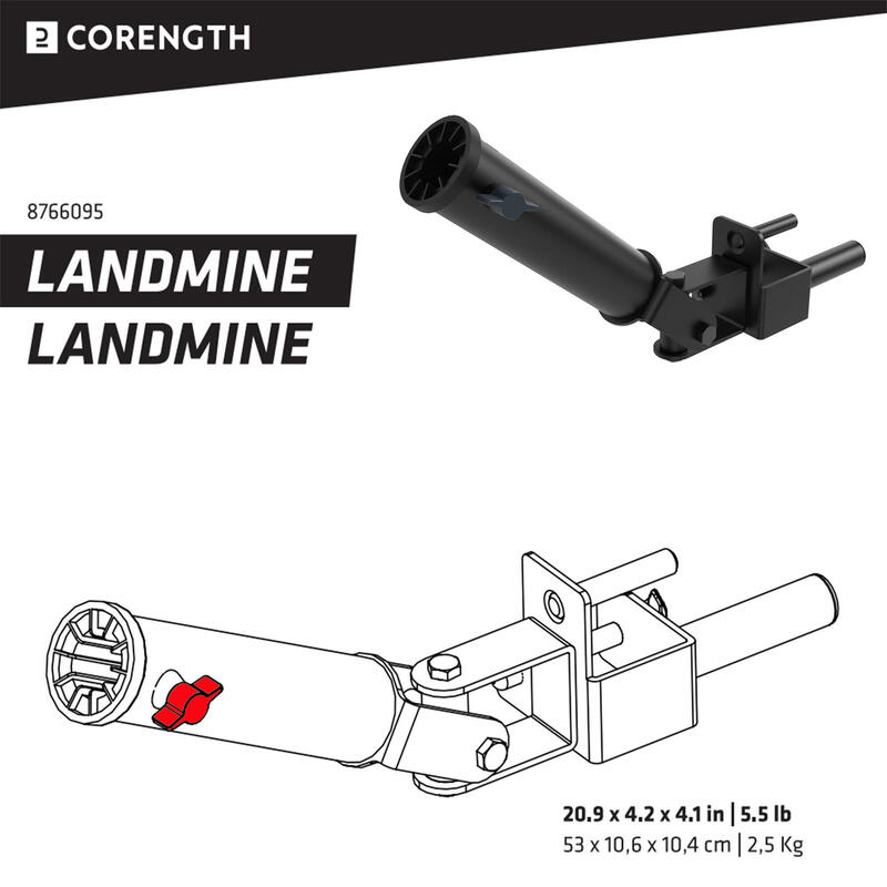 Utahovací šroub s křídlovou hlavou Landmine TS100 V1 2 ks