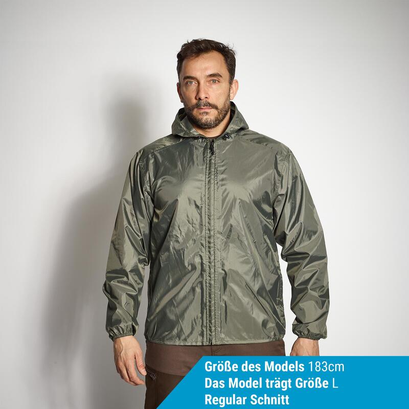 Regenjacke 100 leicht grün