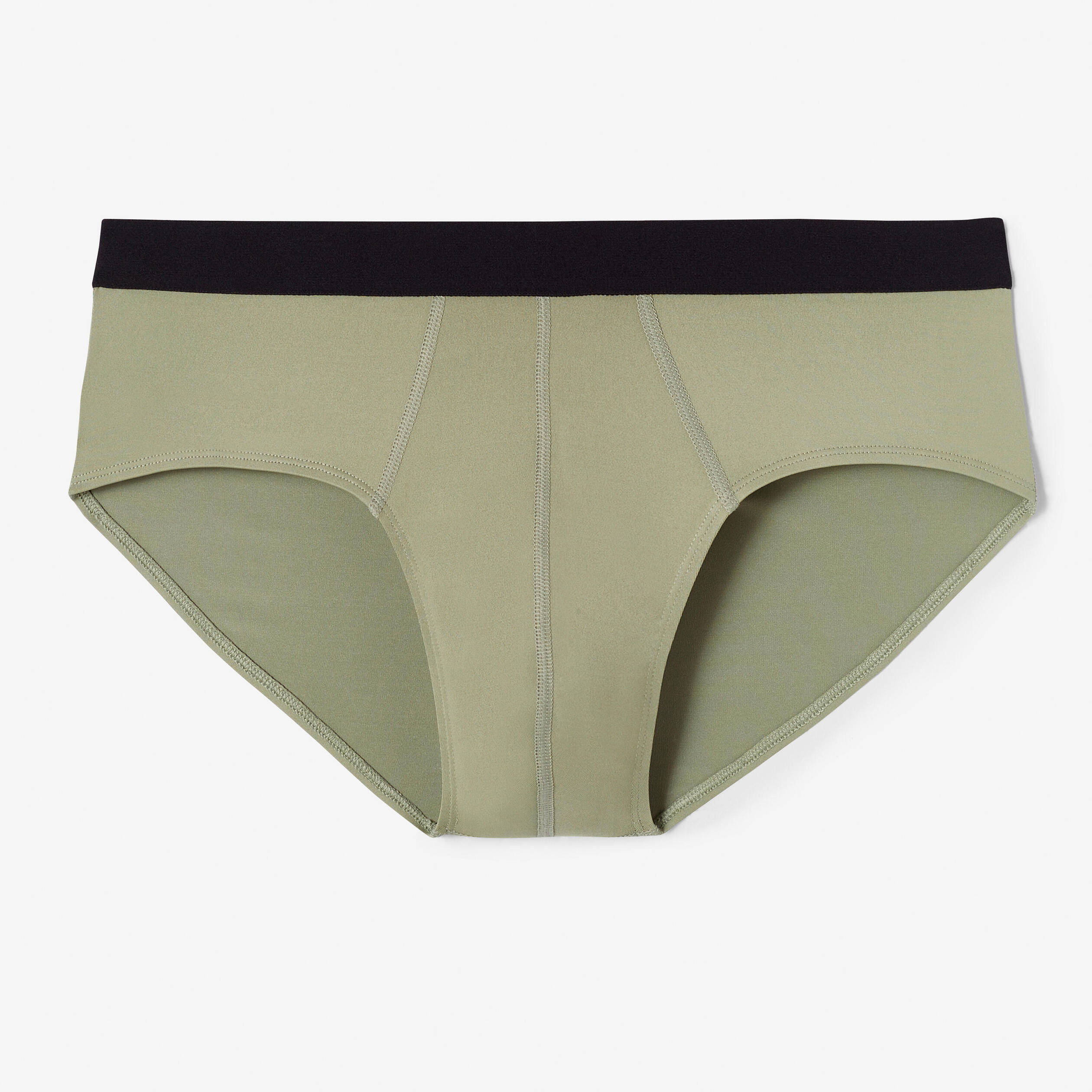 Men Running Briefs, Stretchable with Moisture Wick - Sage Green