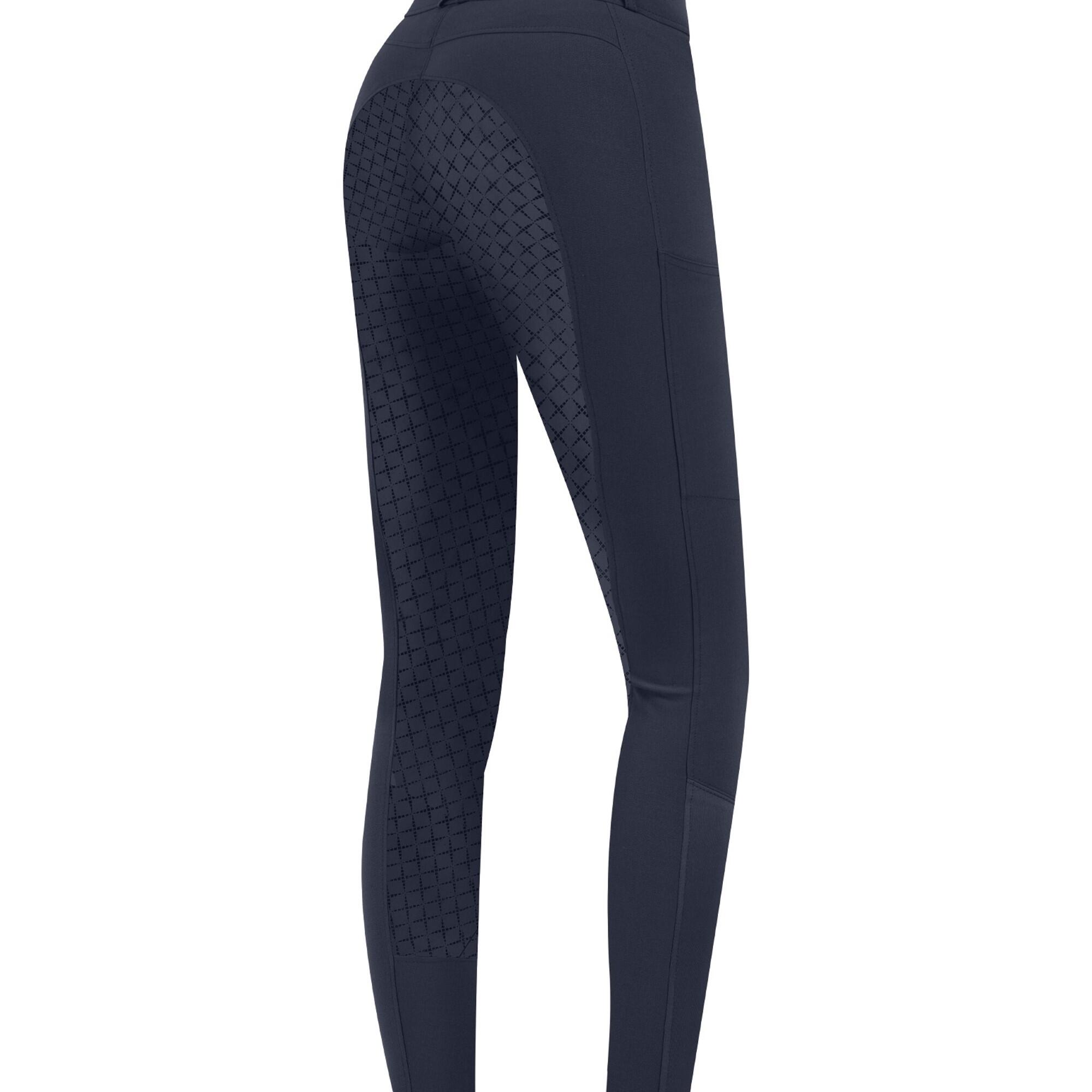 Reithose Micro Sport High Waist, nachtblau 1/2