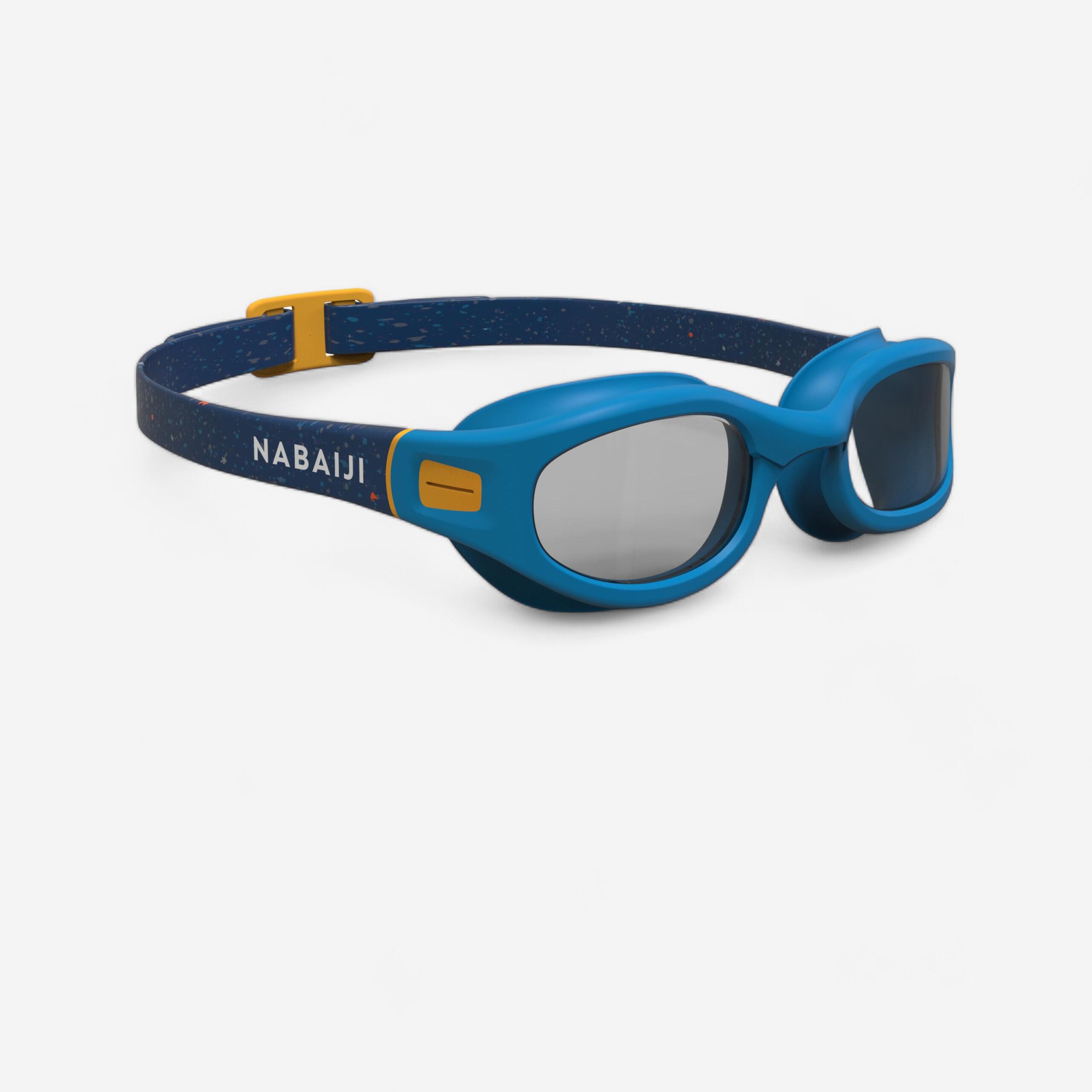 SOFT Swimming Goggles - Clear Lenses - Small Size - Blue Yellow