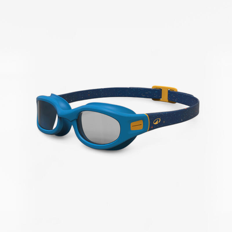 Lunettes De Natation SOFT - Verres Clairs - Petite Taille - Bleu Jaune