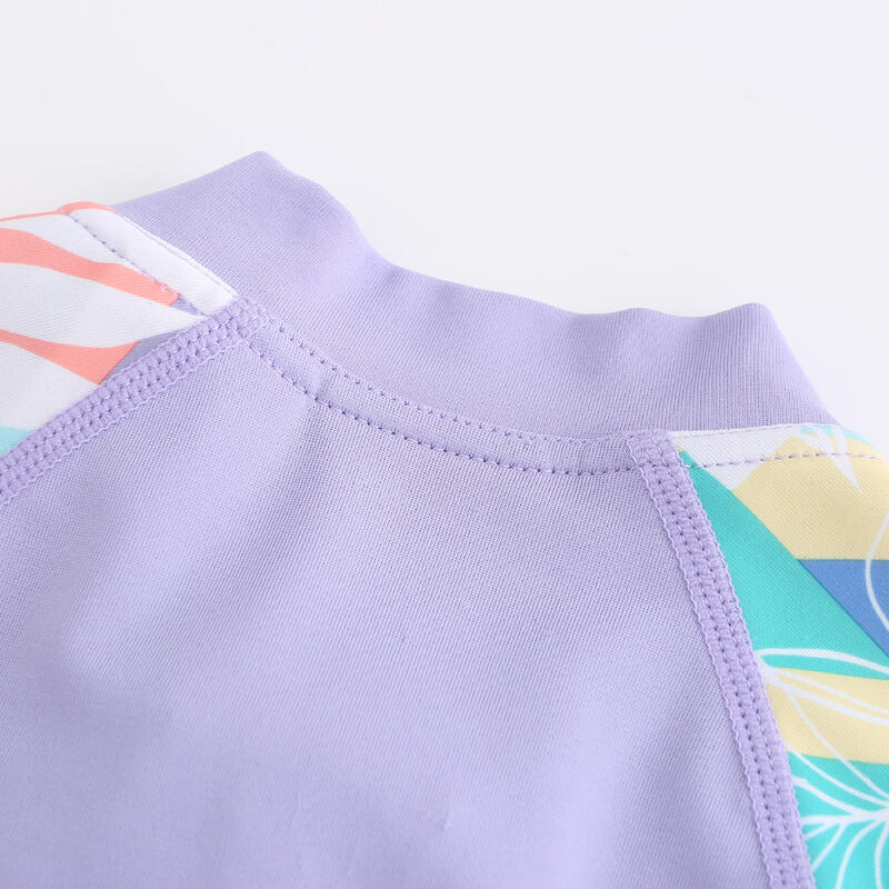 女童款一件式長袖泳裝 SUZY－紫色