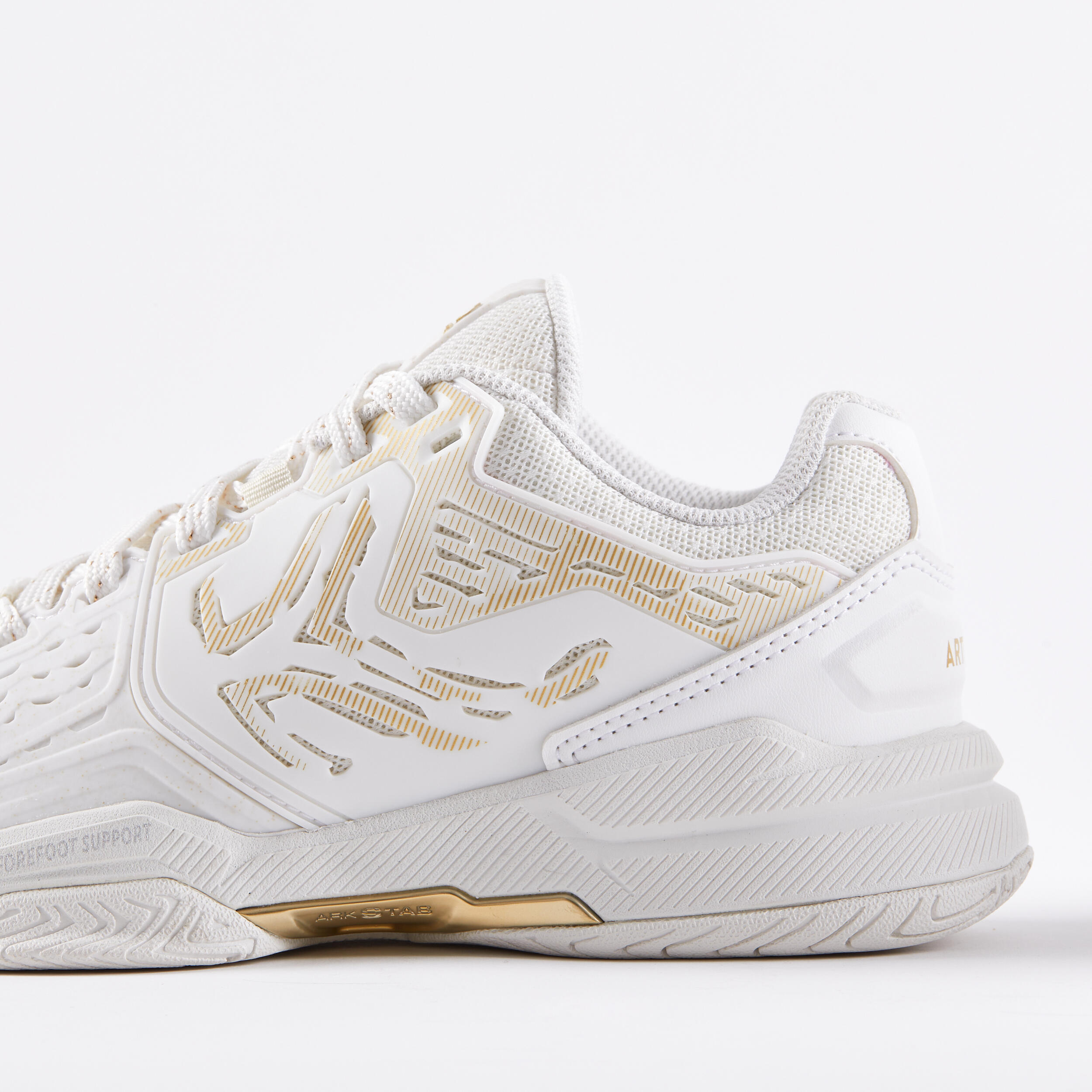 Women's Multi-Court Tennis Shoe Strong - Off-White/Gold 5/7