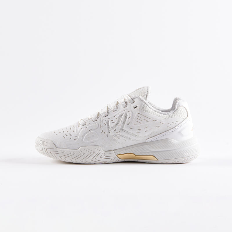 Women's Multi-Court Tennis Shoe Strong - Off-White/Gold