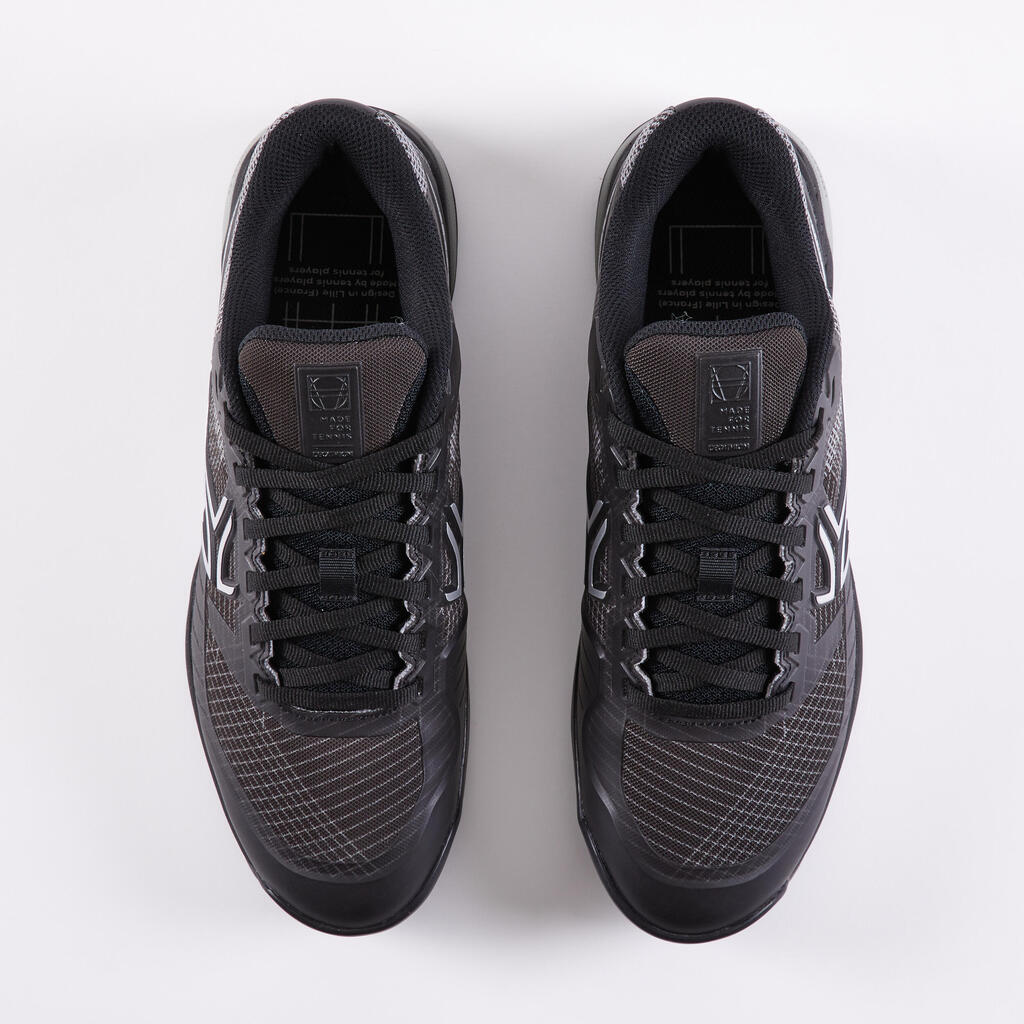 Pánska tenisová obuv TS990 na antuku čierna