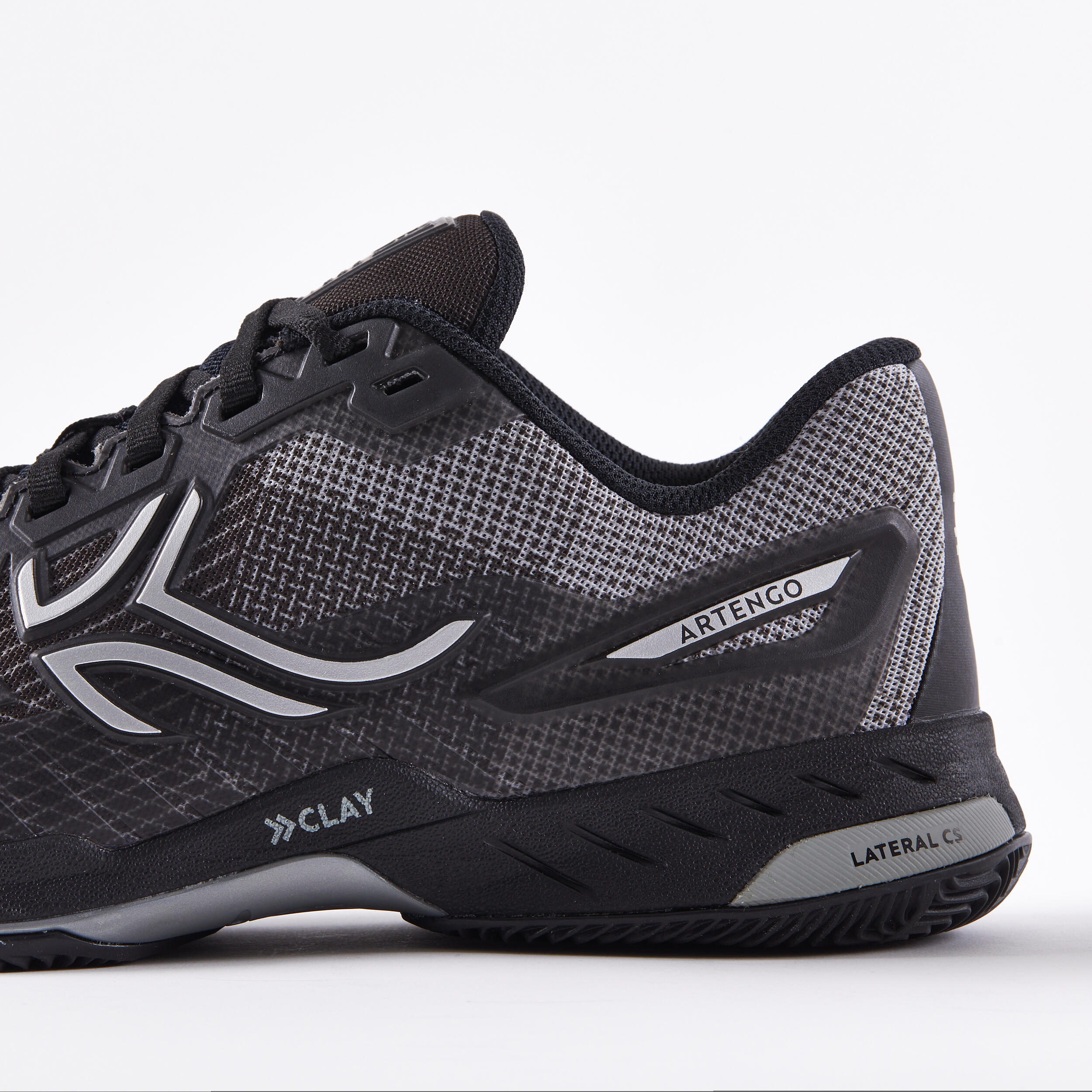 Herren Tennisschuhe Sandplatz - Artengo FAST Pro Clay schwarz grau 6/8