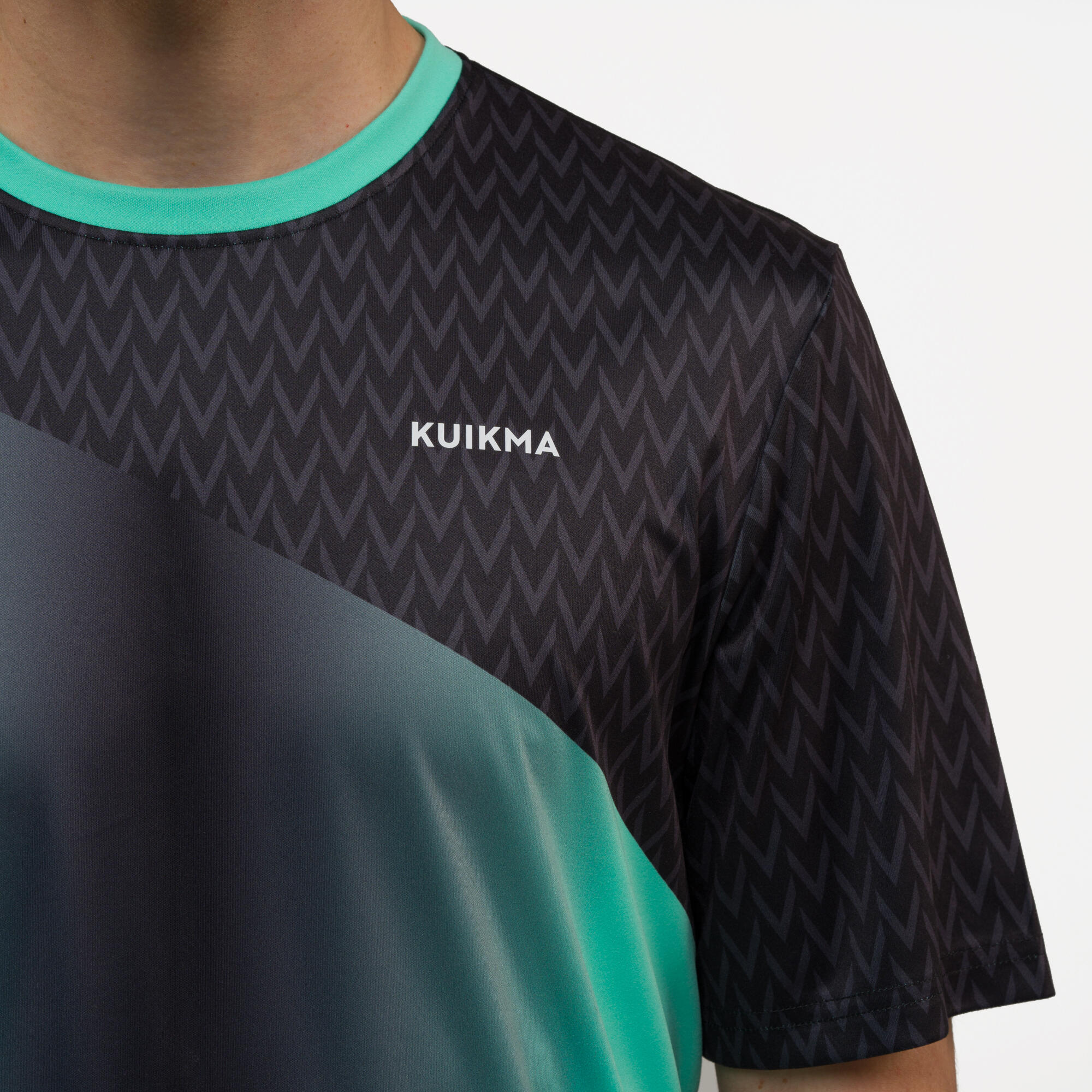 Men's Breathable Short-Sleeved Padel T-Shirt 500 Maxi Sánchez - Green/Black 7/9