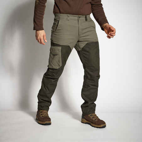 Ojačane lovske hlače SGTR 520 WD - Zelene