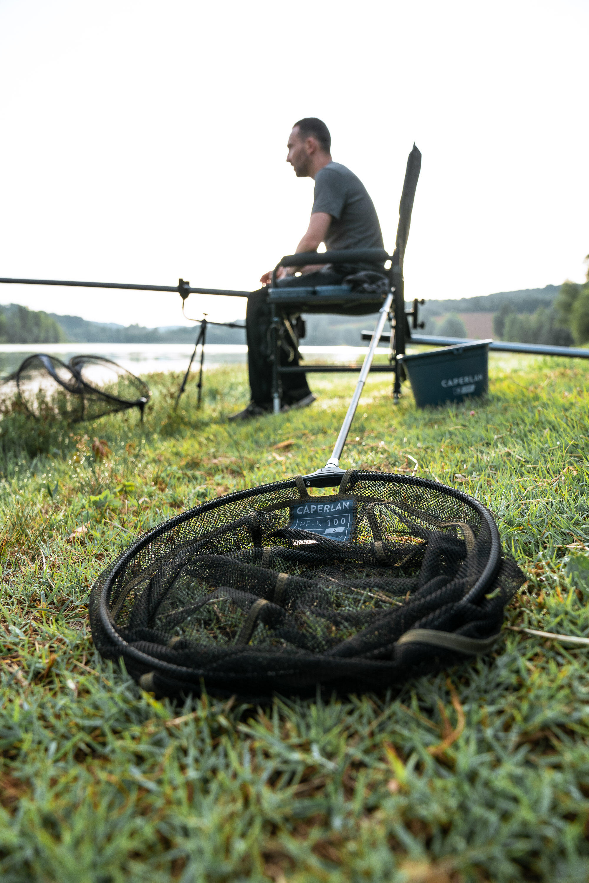 TETE D'EPUISETTE RONDE 100 0,38m POUR LA PECHE AU COUP DES POISSONS BLANCS 9/13
