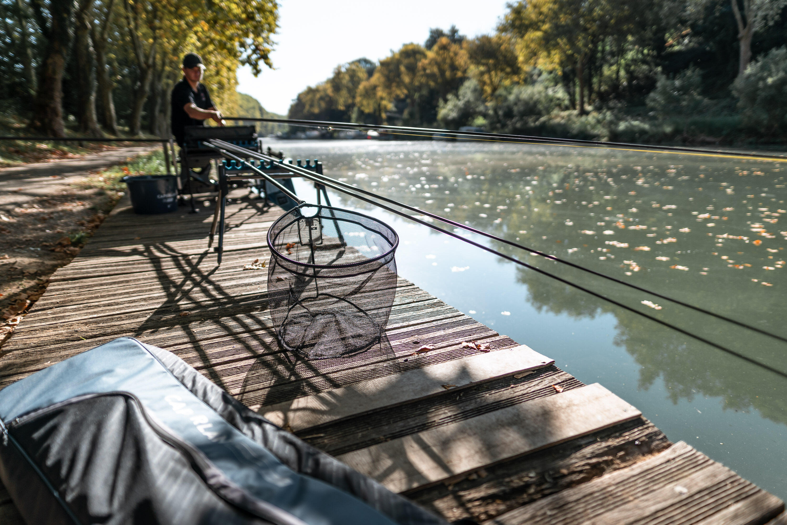 MANCHE D'EPUISETTE TELESCOPIQUE 100 EN 3M  POUR LA PECHE DU POISSON BLANC 6/12