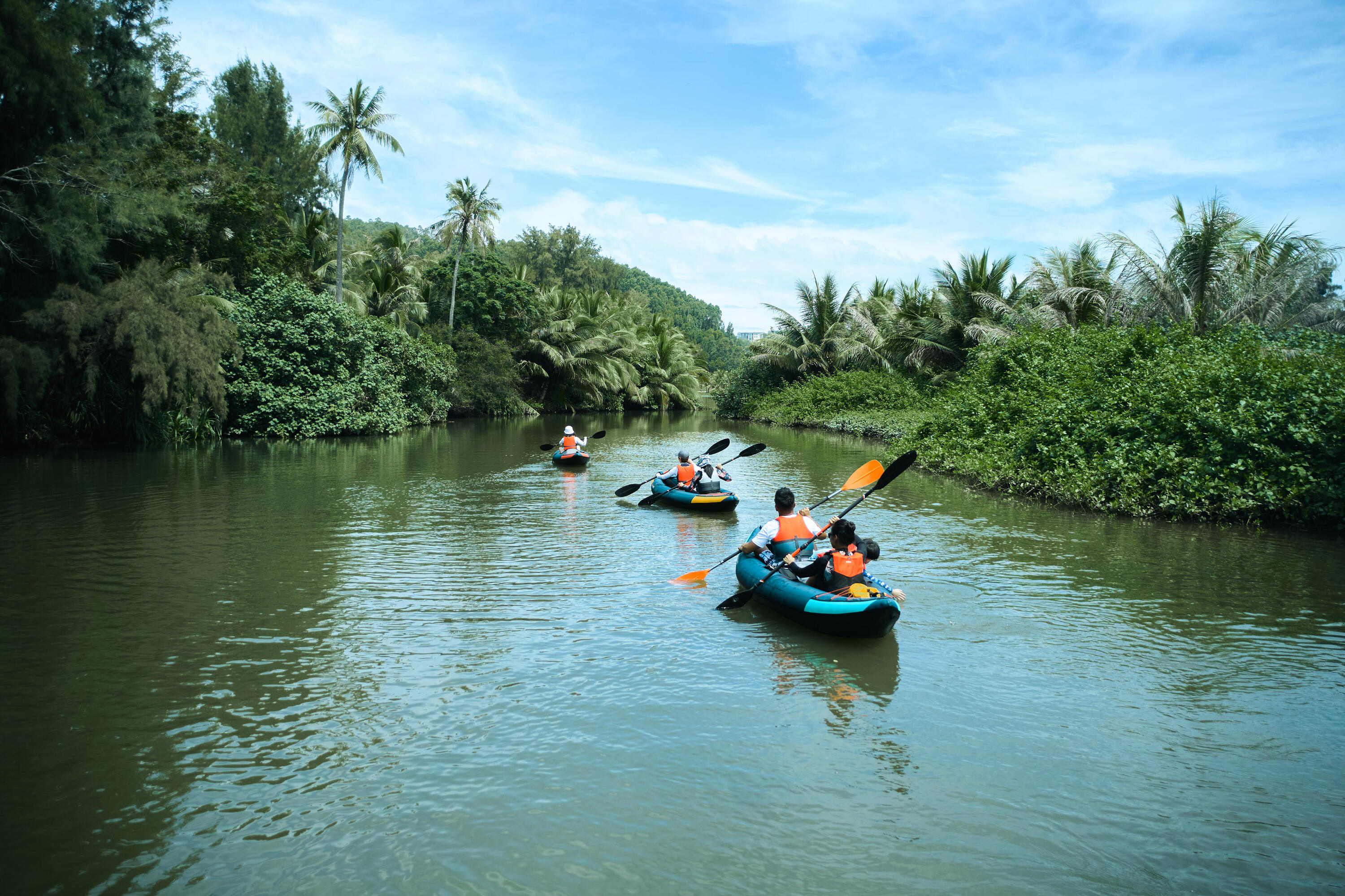 Canoa kayak touring 100 2-3 posti  49/50