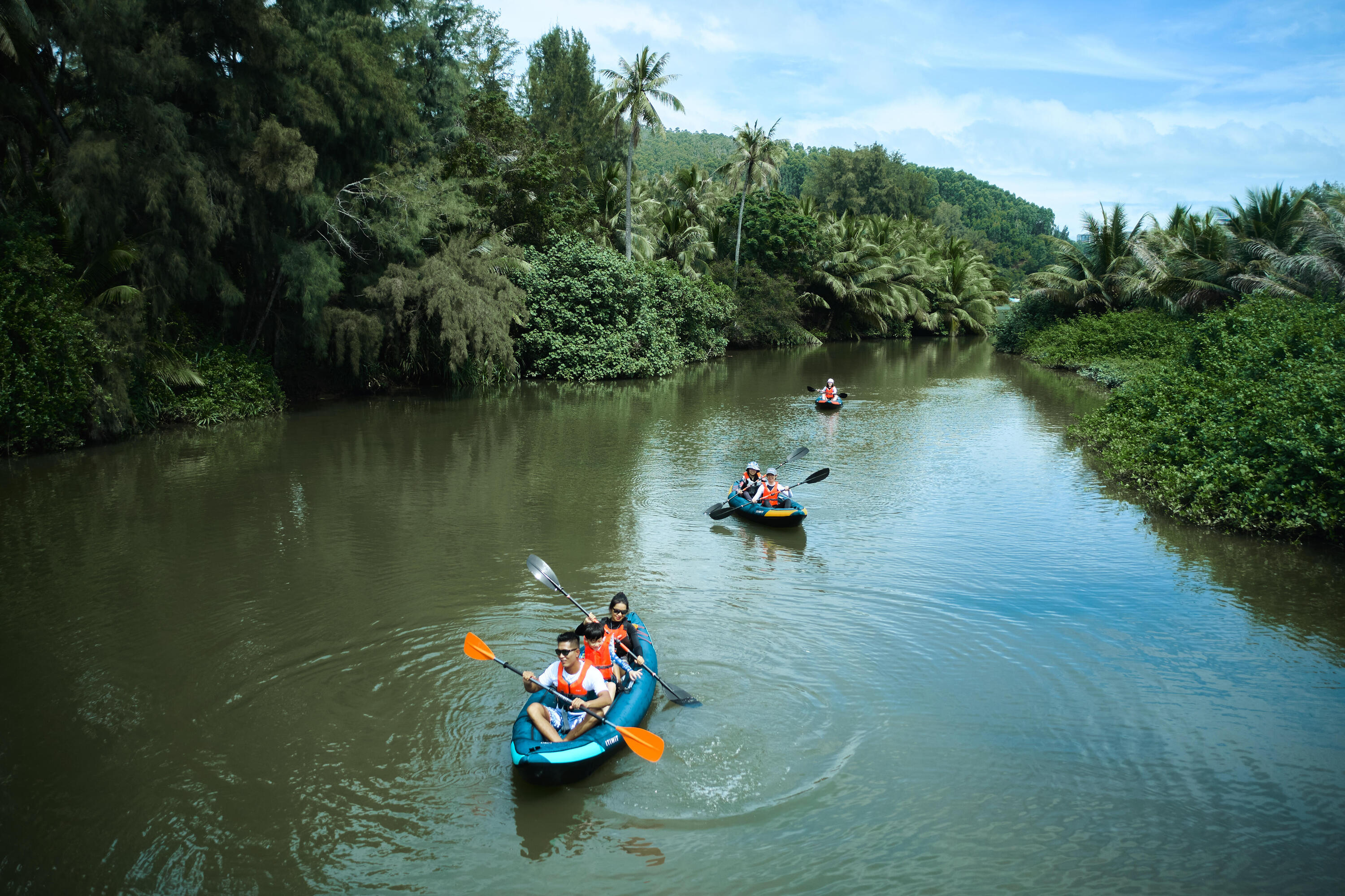 Canoa kayak touring 100 2-3 posti  48/50