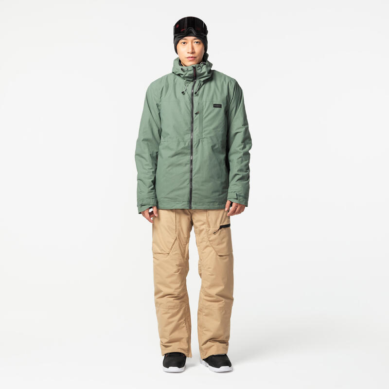 Veste de Snowboard et de ski Homme SNB JKT 500 Vert Kaki