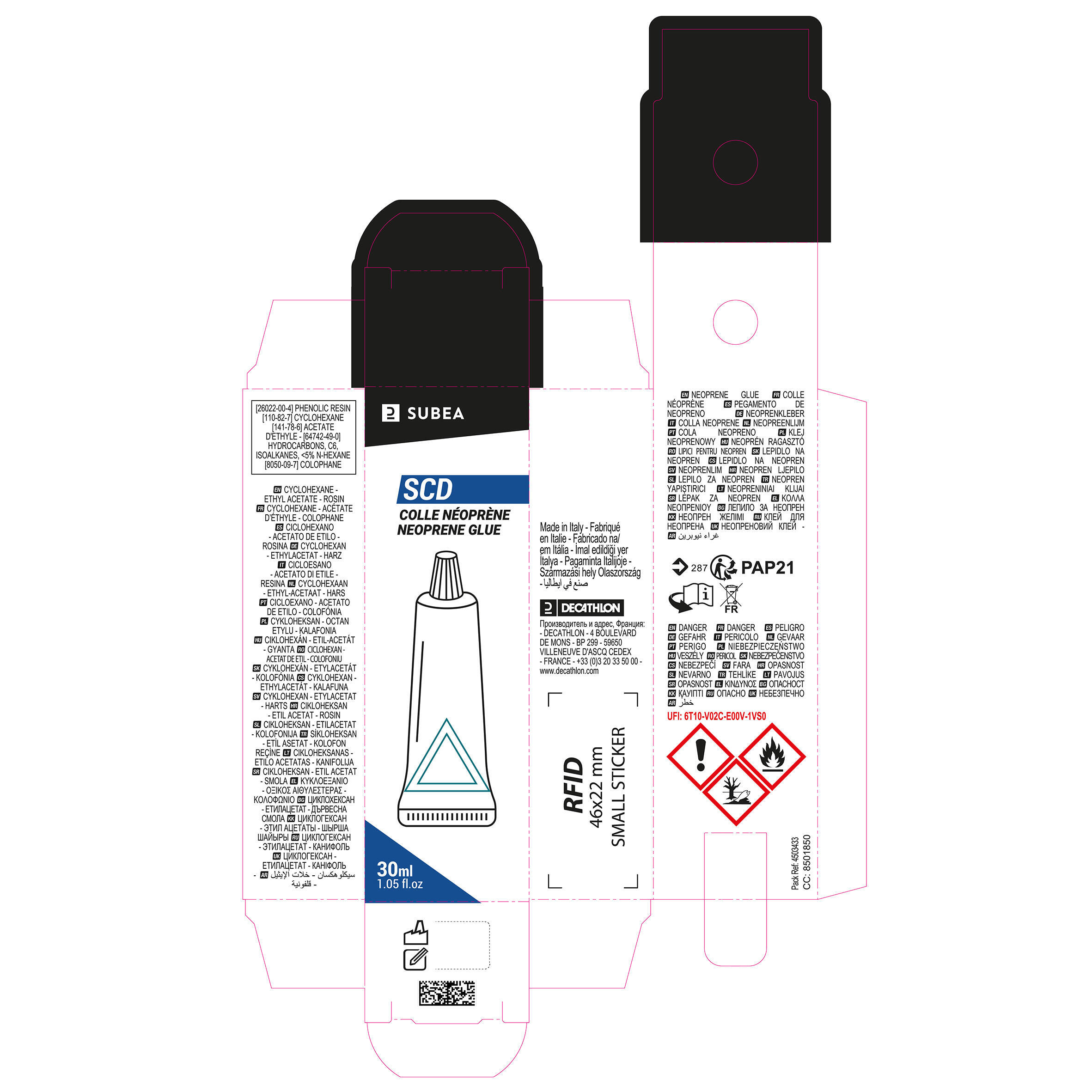 SCD Colla per mute in neoprene