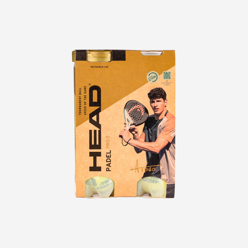 Padelbälle mit Druck 2× 3er-Dose - Head Pro S 