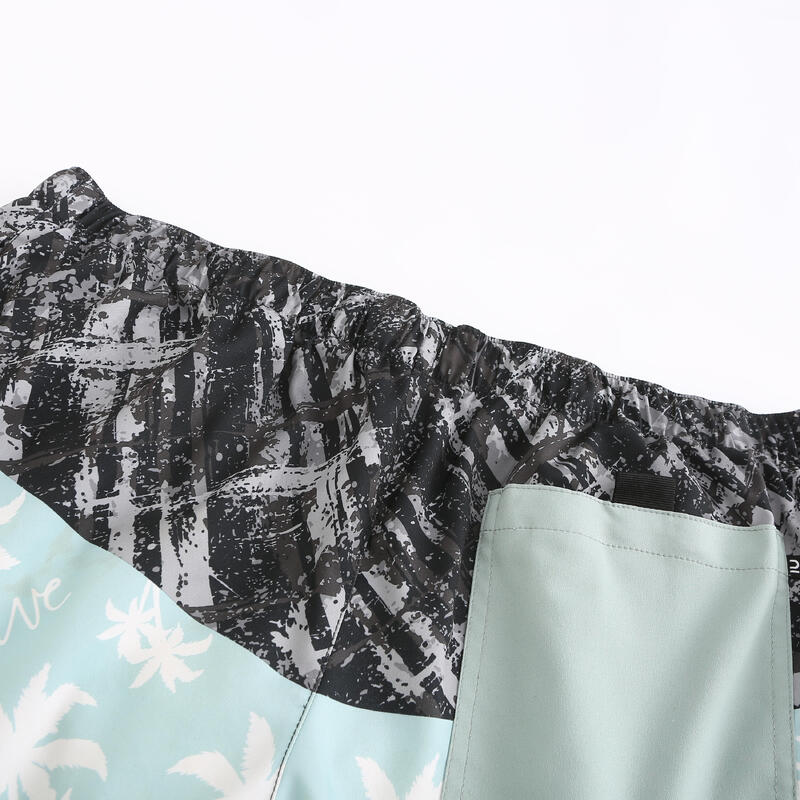 Erkek Uzun 20" Deniz Şortu/Boardshort - Siyah - SBS 100