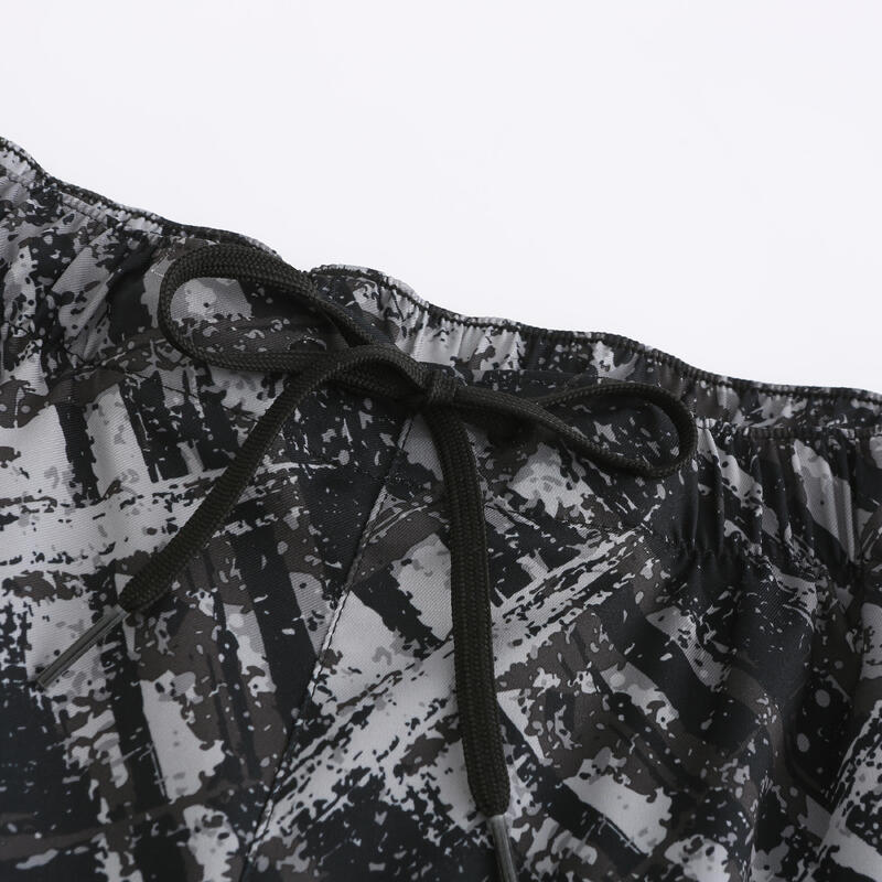 Erkek Uzun 20" Deniz Şortu/Boardshort - Siyah - SBS 100