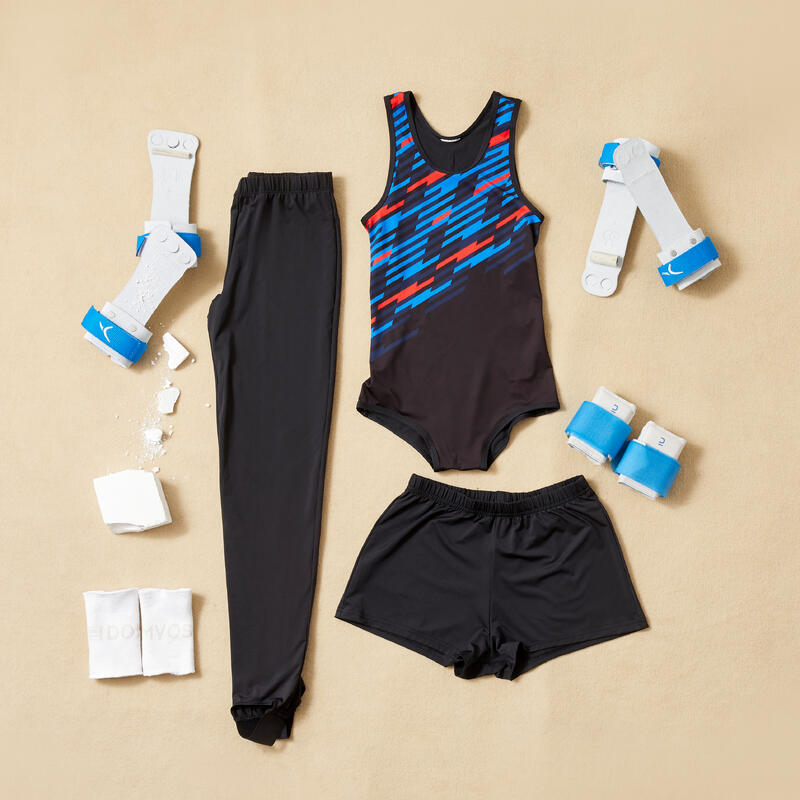 Boys' Gymnastics Leotard Black DOMYOS Decathlon