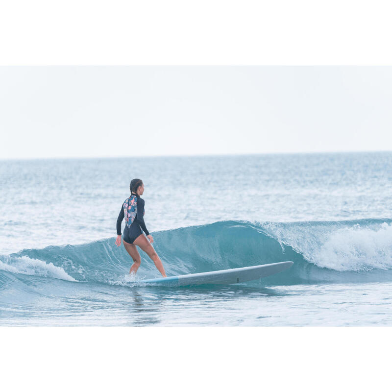 Women's One Piece Long Sleeve Surf Swimsuit- CN JANE -GLORY BLK