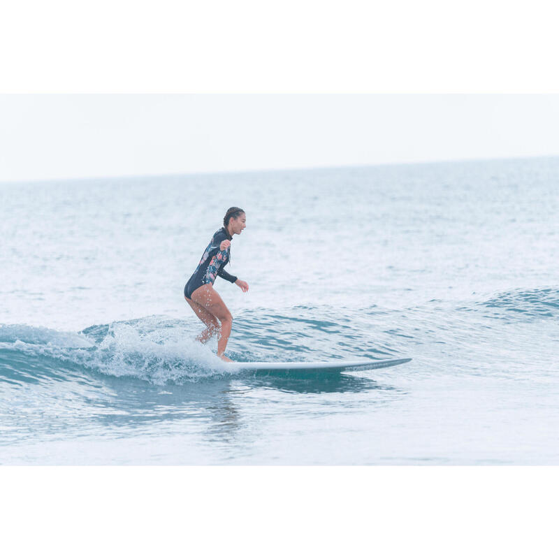 Women's One Piece Long Sleeve Surf Swimsuit- CN JANE -GLORY BLK