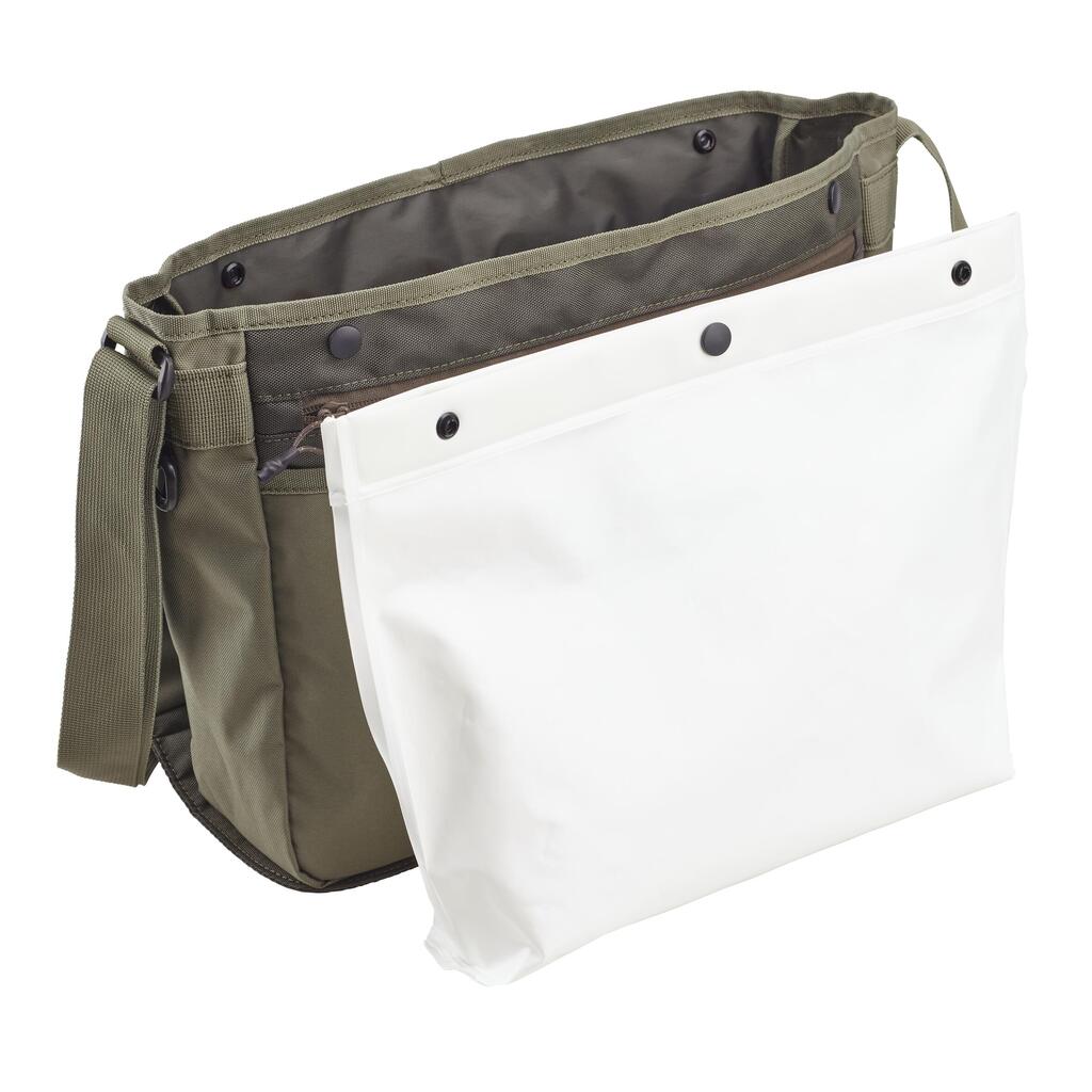 12 L trout fishing satchel bag - khaki