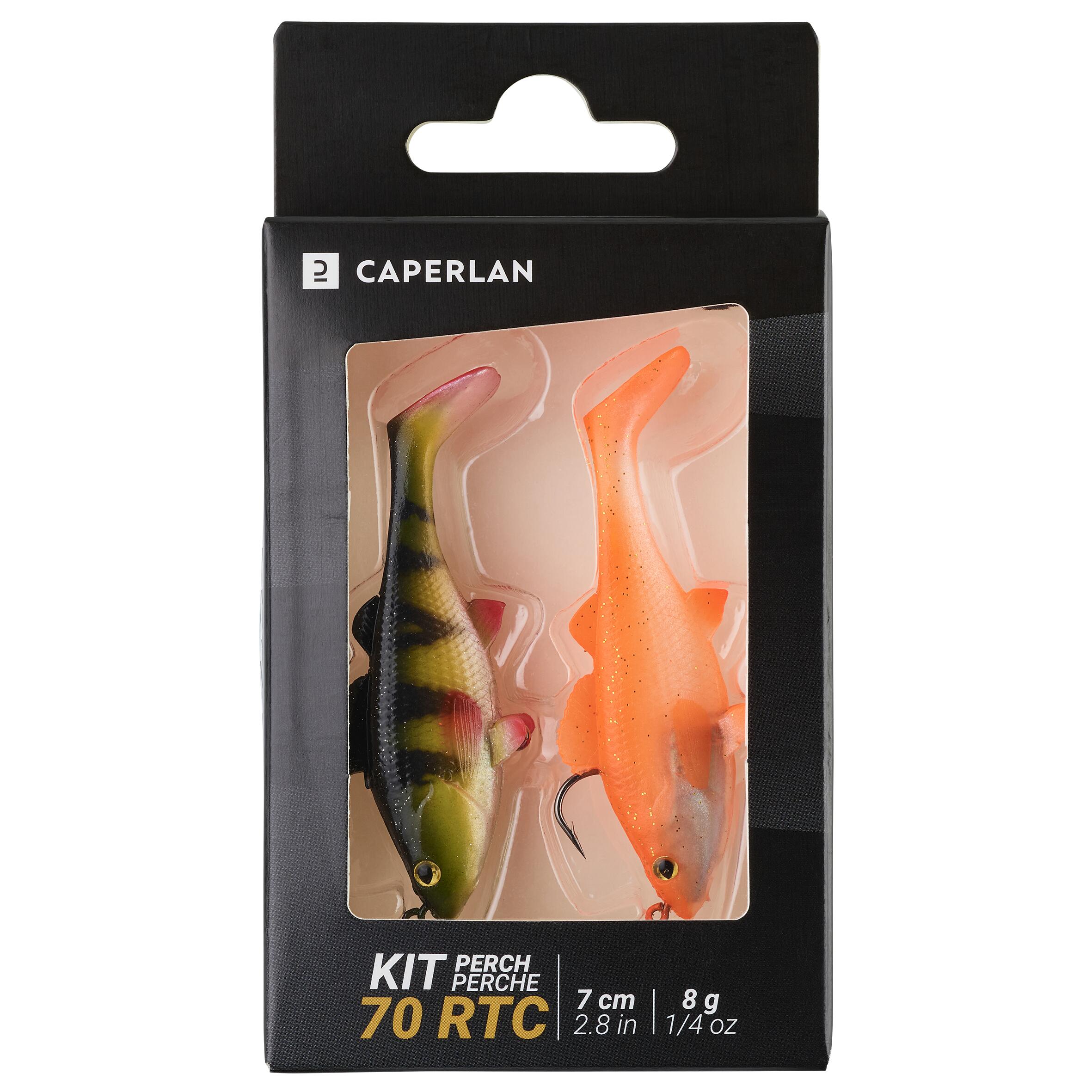 KIT SOFT LURE SHAD PERSICO 70 RTC PERSICO / ARANCIONE