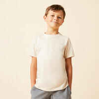 Kids' Unisex Cotton T-Shirt - Beige