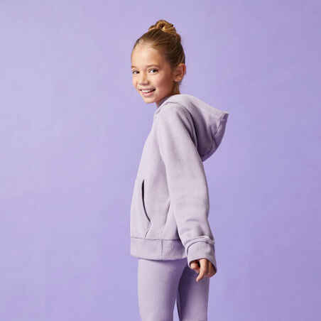 Kids' Cotton Hooded Sweatshirt - Purple