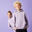 Gyerek kapucnis pulóver fitnesz edzésre, 500-as, hőtartó, lila 