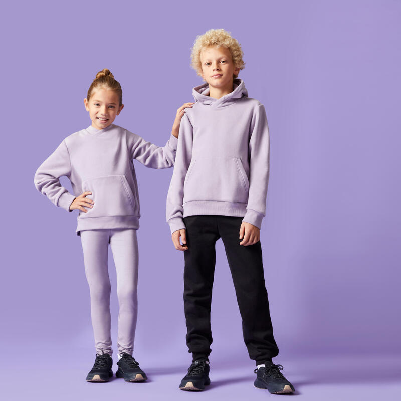 Sweatshirt com Capuz em Algodão de Ginástica Criança Violeta