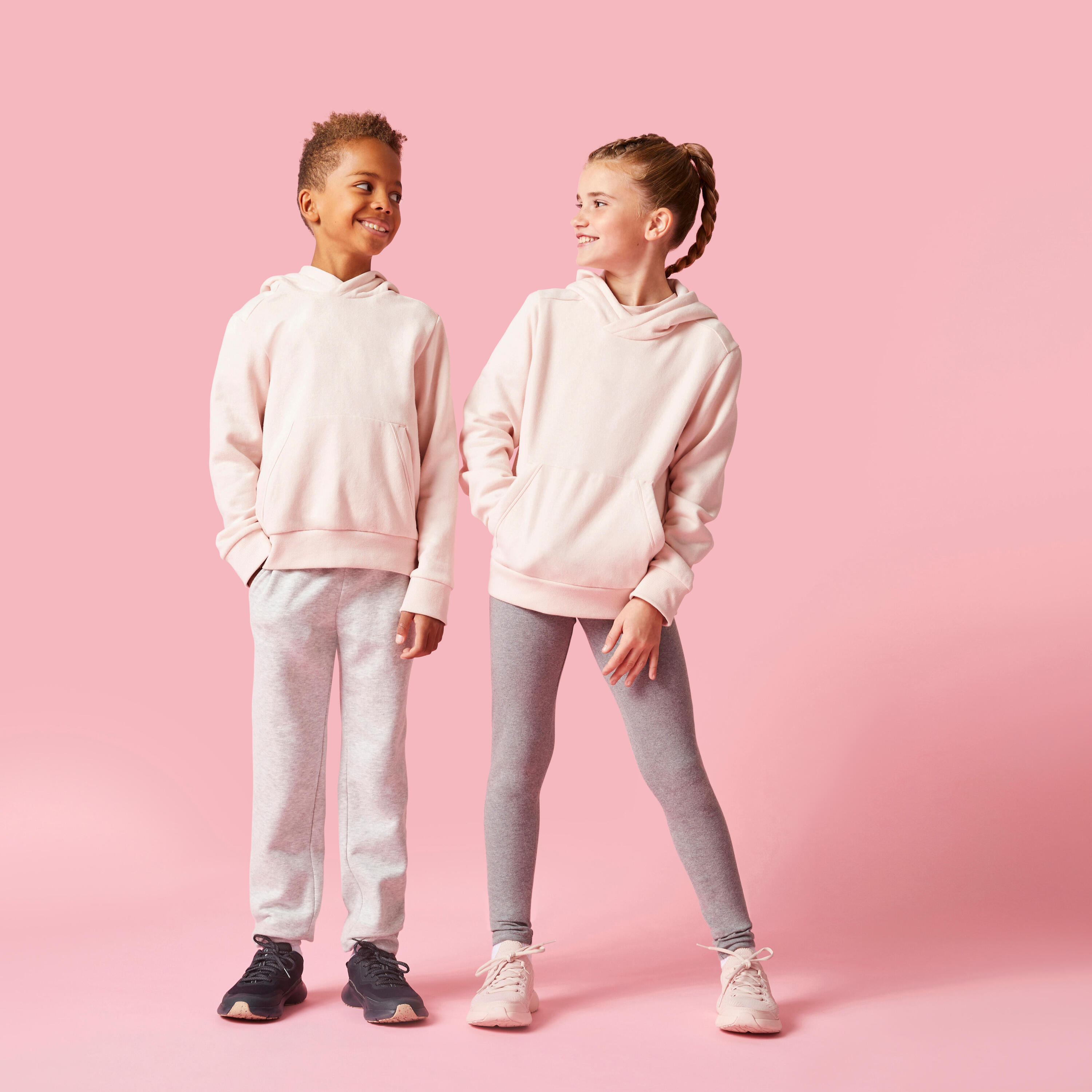Kids' Cotton Hooded Sweatshirt - Quartz Pink 5/7