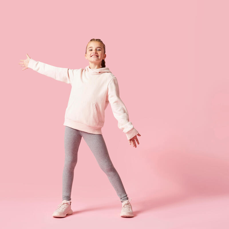 Felpa bambino ginnastica con cappuccio pesante rosa