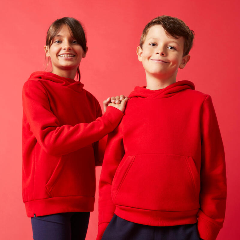 Warme hoodie voor kinderen uniseks rood