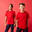 Uniseks T-shirt voor kinderen 500 katoen rood