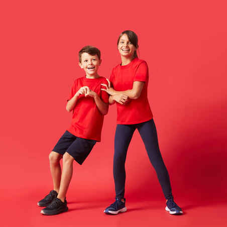 Kids' Unisex Cotton T-Shirt 500 - Red