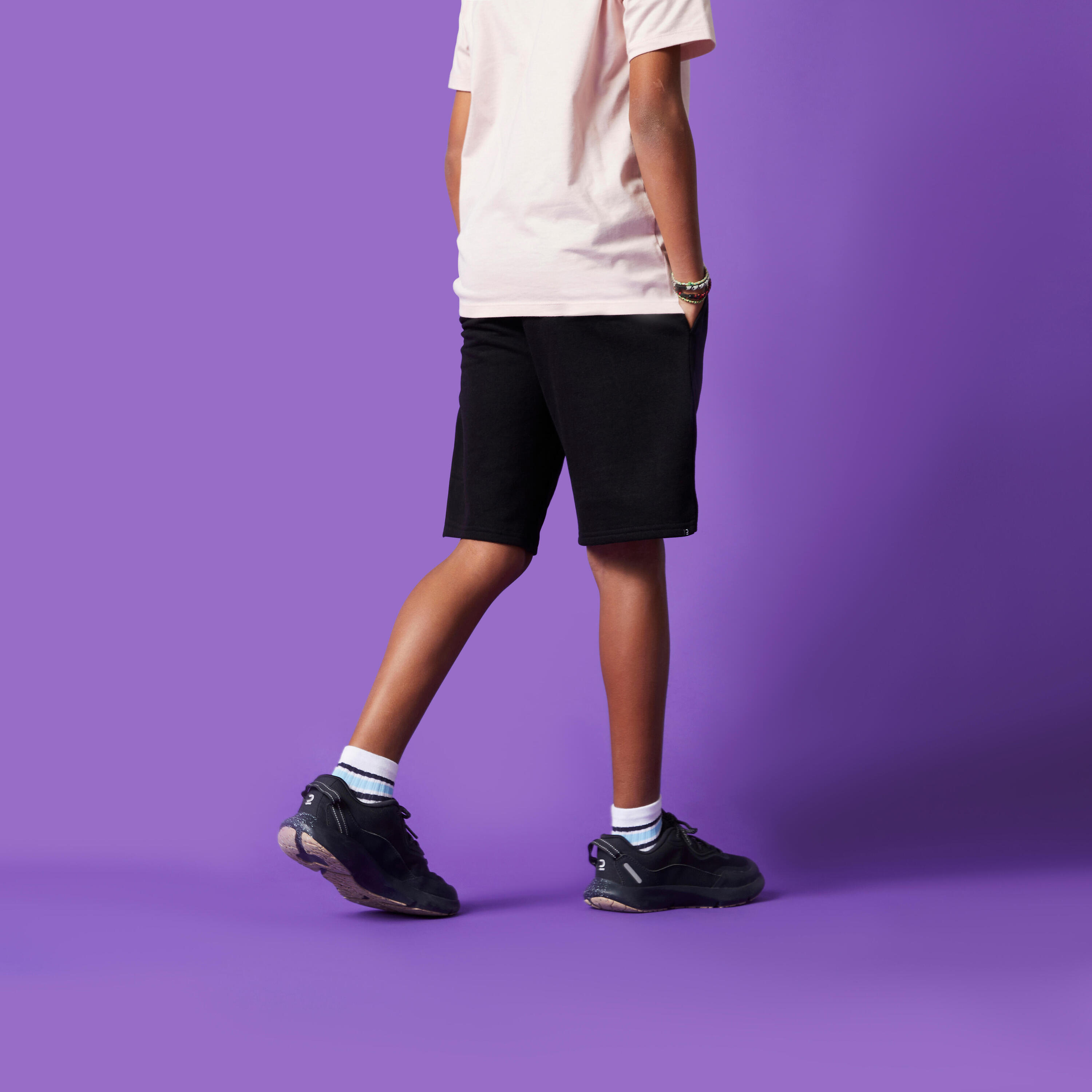 Kids' Unisex Cotton Shorts - Black 2/7