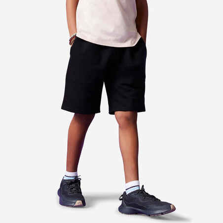 Kratke hlače 500 Ecodesign pamučne dječje crne