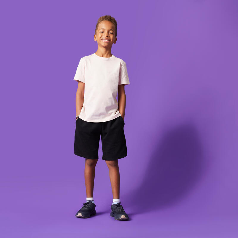 Short coton enfant mixte - noir