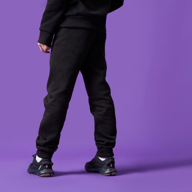 Pantalon de jogging enfant coton léger slim - 500 noir - Decathlon