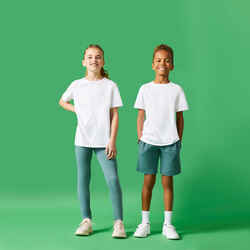 Kids' Unisex Cotton T-Shirt 500 - White