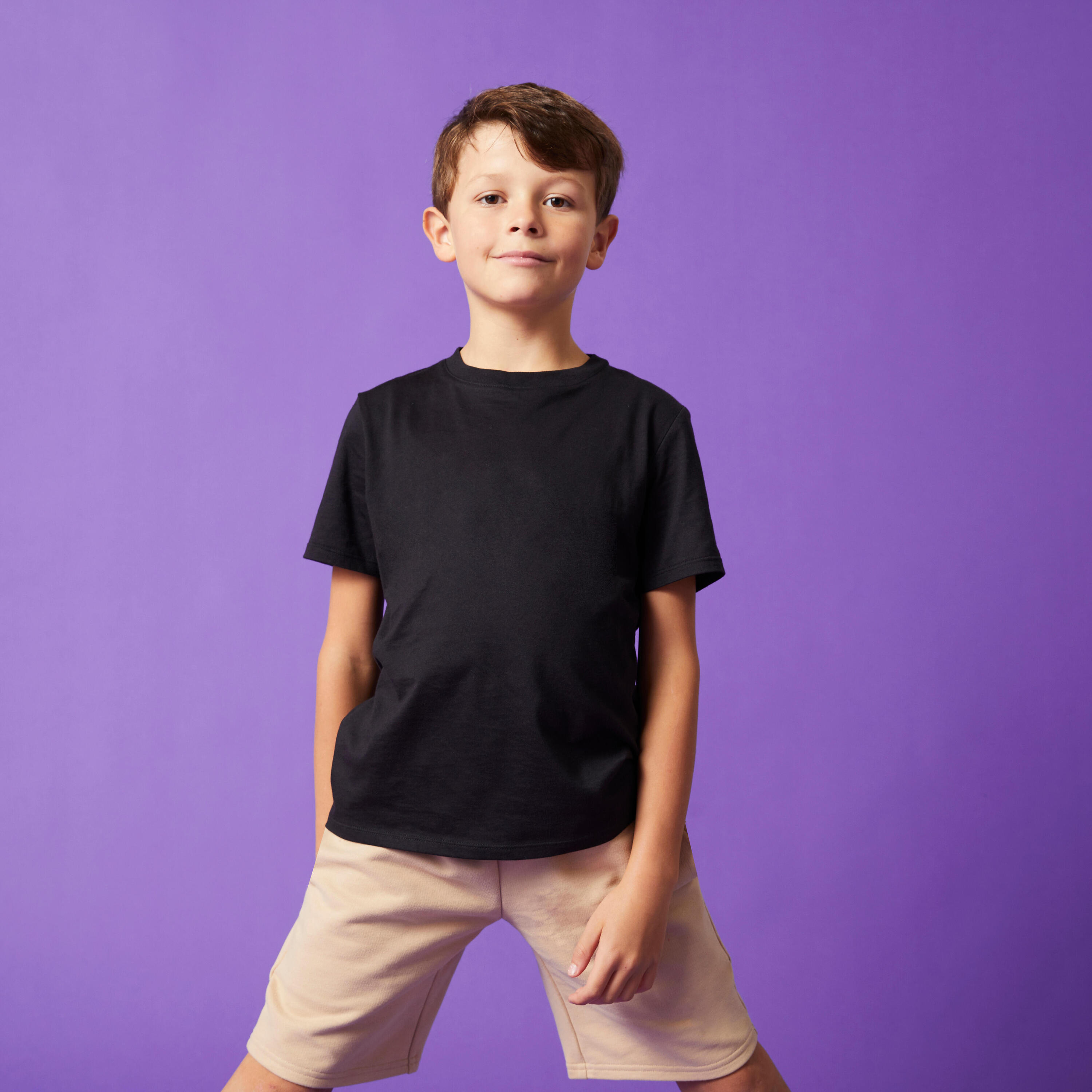 Kids' Unisex Cotton T-Shirt - Black 2/8