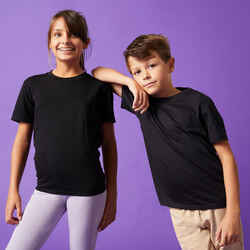 Kids' Unisex Cotton T-Shirt 500 - Black